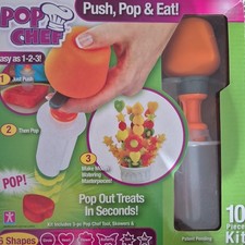 Pop Chef Fruit Popper Push Pop And Eat With 6 Shape Tools 10 Piece Kit  