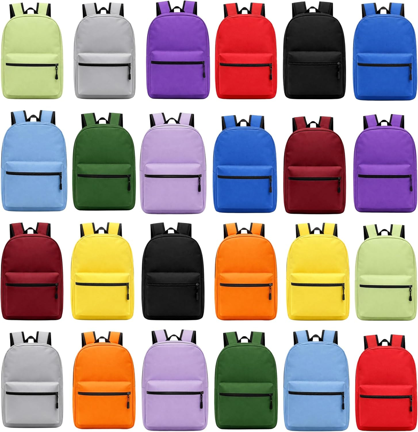Paquete de 24 mochilas, a granel 17 pulgadas ligeras viajes al aire libre gimnasio eventos corporativos B