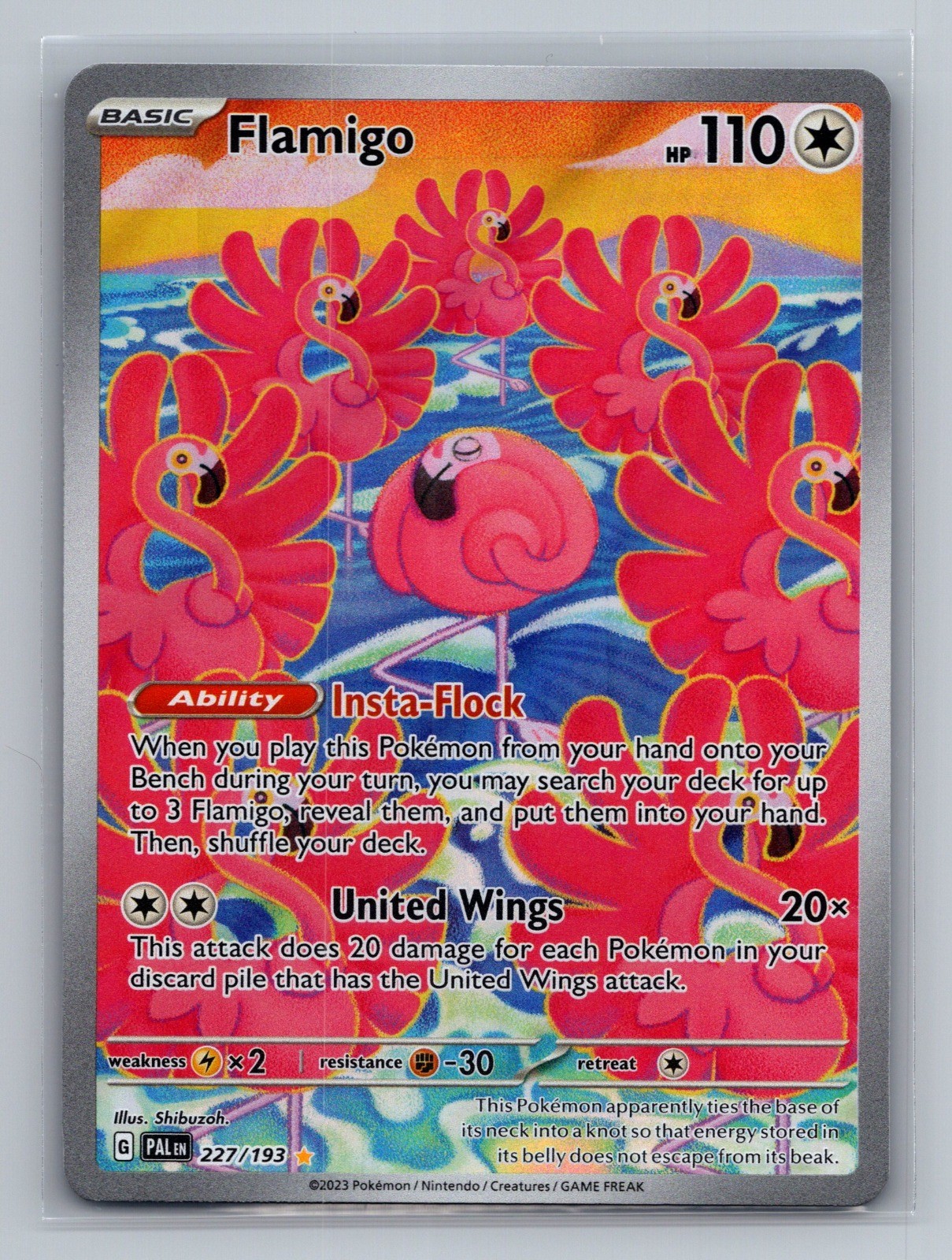 Flamigo 227 193 Holo Illustration Rare SV02: Paldea Evolved 227/193 NM