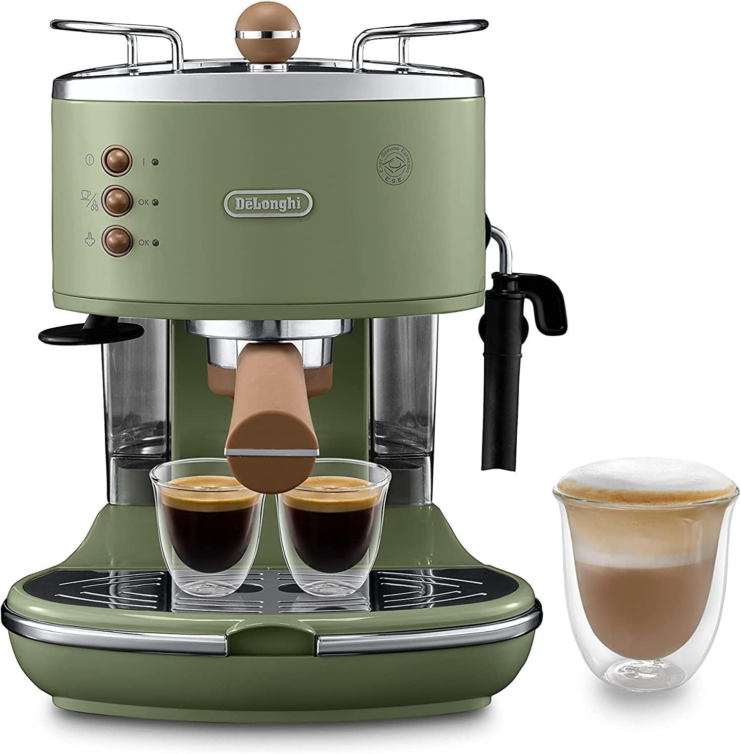 Icona Vintage ECOV311.GR Macchina Da Espresso Manuale E Cappuccino, per Caffè in foto 5