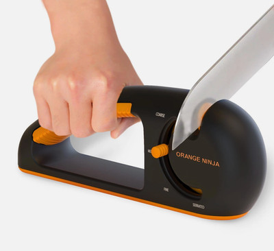 Sharp Pebble Orange Ninja Knife Sharpener 4-Stage Tungsten Steel New