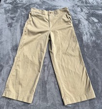 Polo Ralph Lauren Pants Womens 8 Tan Khaki Wide Leg Cropped Chino 25.5" Inseam