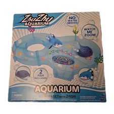 Zhu Zhu zhuzhu Aquarium Starter Set with 2 Fish, No Water Needed.