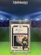 2025 Panini National Treasures Collegiate Will Johnson Auto LOGO Patch RC 5/10