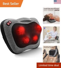 Shiatsu Back Massager with Heat   Deep Tissue Massage for Neck, Shoulder, Leg...