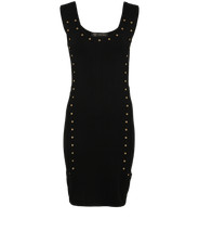 Versace Mini Dress Womens 8 Black Viscose