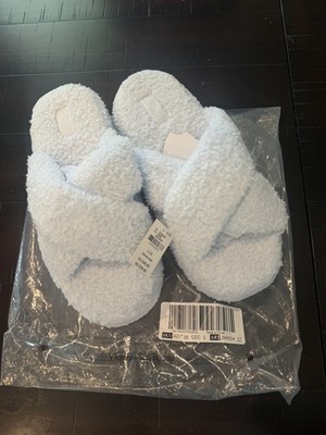 Victoria's Secret PINK NWT CO-ZZZY Fleece Platform Slippers--Size L, Ret. $39.95