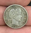 1913 Barber Silver Dime 10c Higher Grade Excellent Quality