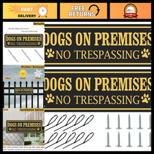2-Pack Beware of Dog Signs for Fence - Keep Gate Closed Warning - Pet Safety