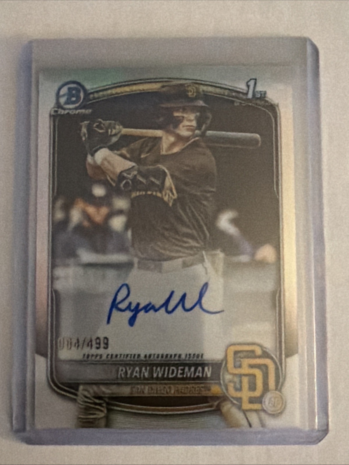 2025 Bowman Draft Chrome Ryan Wideman 1st Bowman Auto Refractor /499 #CPA-RW