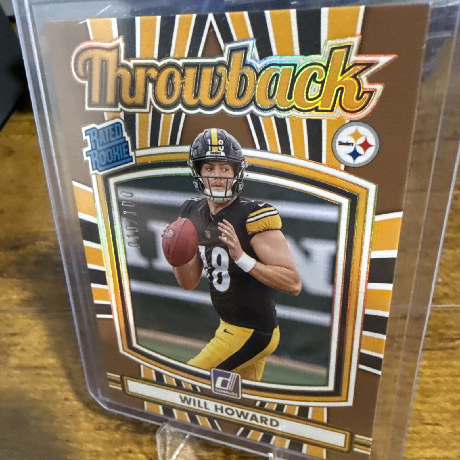 2025 Panini Donruss #30 Will Howard Rated Rookie Throwback Studio Series /100 RC