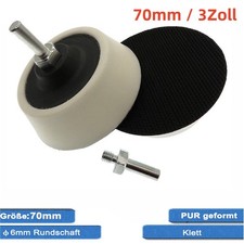 PUR-geformt Stützteller 70mm 3" Schleifteller Klett Polierteller Klettteller M6