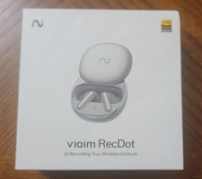 Ends 12/29 11AM PST! Viaim RecDot AI Recording True Wireless Earbuds, Silver