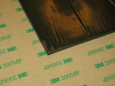SORBOTHANE SHEET 6X6x1/10'' VIBRATION ISO RUBBER PAD SOFT 30D with 3M ADHESIVE