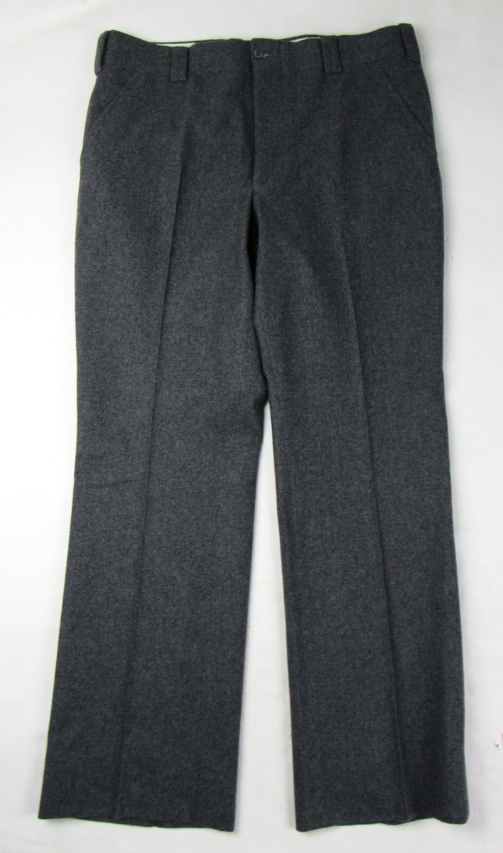Vtg 60s 70s Majer Slacks Virgin Wool Dress Pants Talon Zip 36.5 x