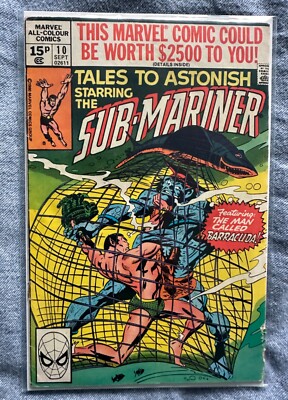 Tales To Astonish #10 - Starring The Sub-Mariner - Marvel Comics (1980)