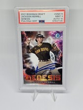 Jackson Merrill Rookie Auto 2021 Bowman Chrome Dual Grade Auto DNA PSA 9! 🔥🔥