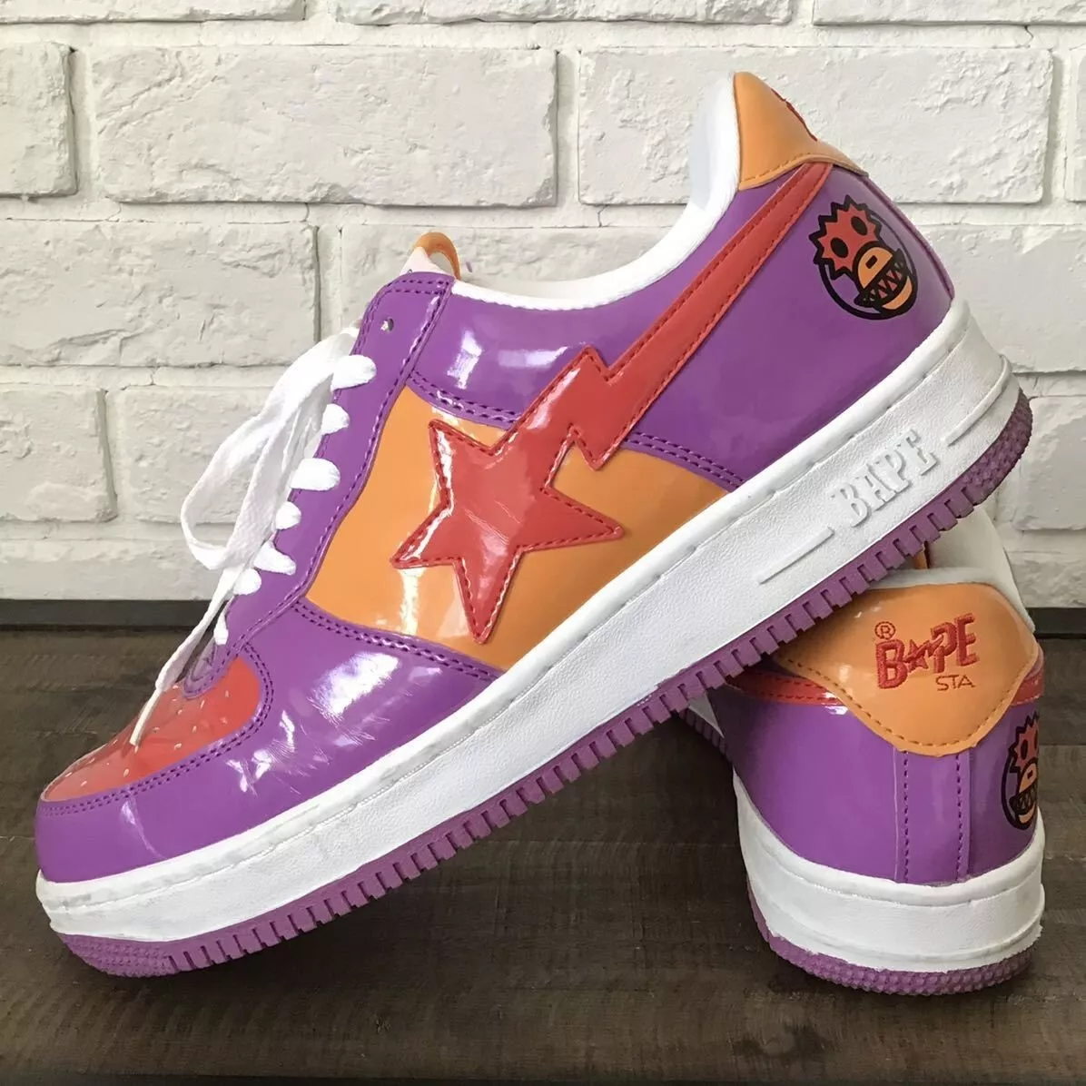 Patent leather best sale bapesta