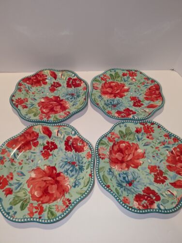 4 The Pioneer Woman Gorgeous Garden Salad Plates - Picture 2 of 5
