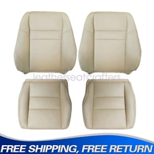 FOR 2007-2011 Honda CRV Driver Passenger Bottom Lean Back Leather Seat Cover Tan