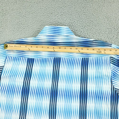 Raw Blue Shirt Mens Large Blue Business Office Preppy French Cuff - Picture 8 of 12