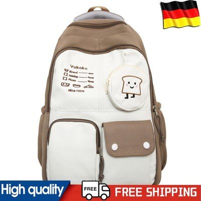 Women Cute Backpack Contrast Color Double Shoulder Bag Students Daily Backpack