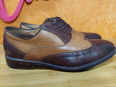Aldo Blue And Brown Leather Wingtipped Oxford Shoes. Great For The Office. Wingtip Brogue Oxford- Brown & Blue | Lethato main image 3