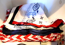 YOUNG USA Red White Blue BANDANAS 2 of each color 8 Pack