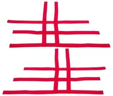Nerf Bar Nets for Tusk Alba 757 Titan Fits Honda Yamaha Suzuki Kawasaki Red