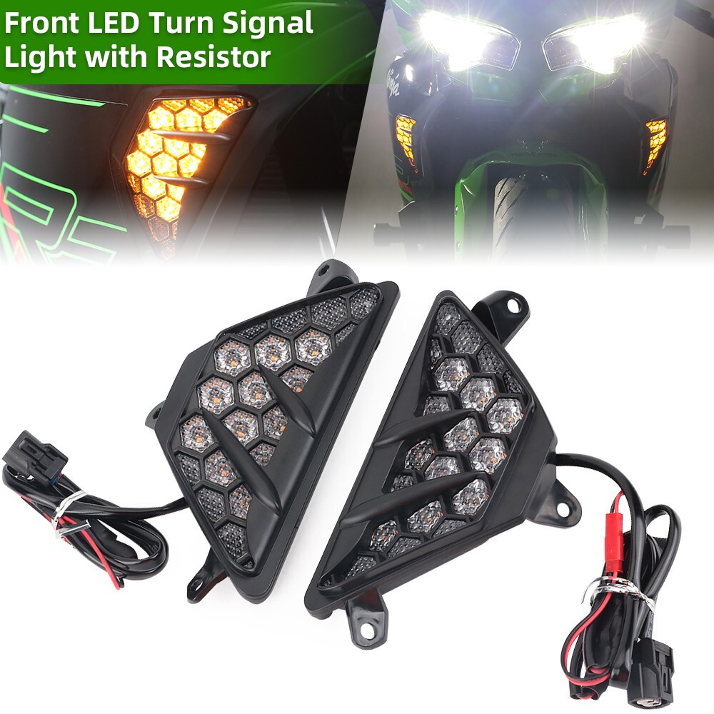 LED Front Turn Signals Lights For KAWASAKI NINJA EX650 ZX4R ZX-4RR