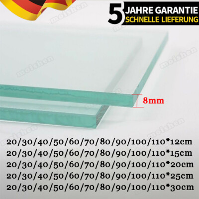 Festnight Glas-Einlegeboden 20x15cm – Gehärteter Glasboden Für Regale, Max. 15 Kg