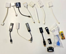 Mixed lot of Adatptors, cables, dongles - DVI, USB, Mini Displayport, HDMI