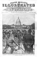 Preparing for Inauguration - Work House Prisoners Cleaning Capitol Street- 1889