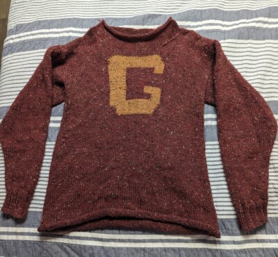 Handmade Harry Potter Weasley Sweater, Size Medium Long