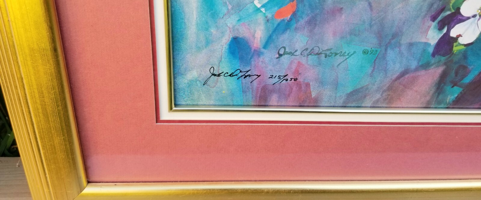 2 Jack Deloney HANDSIGNED Dogwood's & Southern Elegance Prints Limited