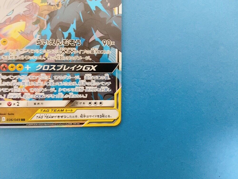 Pokemon Card 2019 SM11b N's Reshiram & Zekrom GX 036/049 Holo RR Japanese