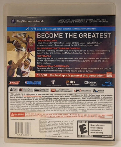 NBA 2K11 (PS3 PlayStation 3 Game, 2010) With Manual PRE-OWNED - Picture 2 of 9