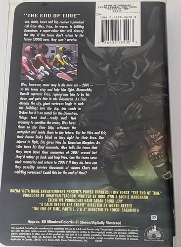 Lot 3 Power Rangers VHS movies Time Force End of time Turbo Ninja Storm Lightnin - Picture 5 of 7