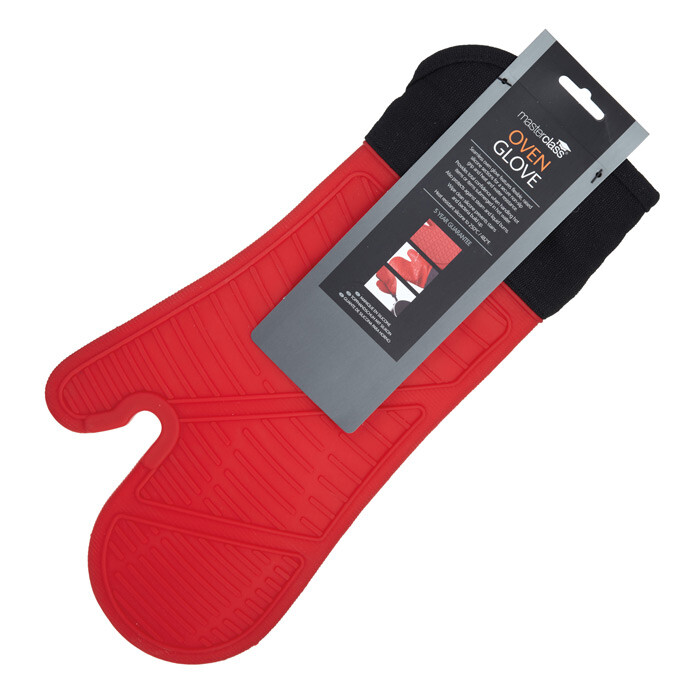 Masterclass Red Seamless Silicone Oven Glove - Image 2