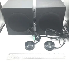 Cyber Acoustics Lot of 2 Speaker Sound System CA-3080/CA3090 Working Free Ship