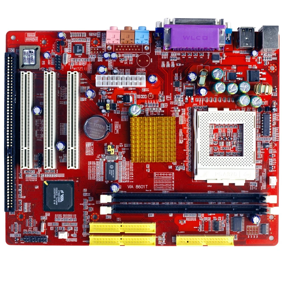 V8601T ISA Motherboard PCI Mainboard,VIA 8601 8601T,ISA PCI Slot Computer Board - Image 4 of 4