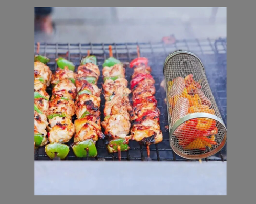 Vegetable Grilling Tube Stainless Steel Summer Time Cooking Accessory ...
