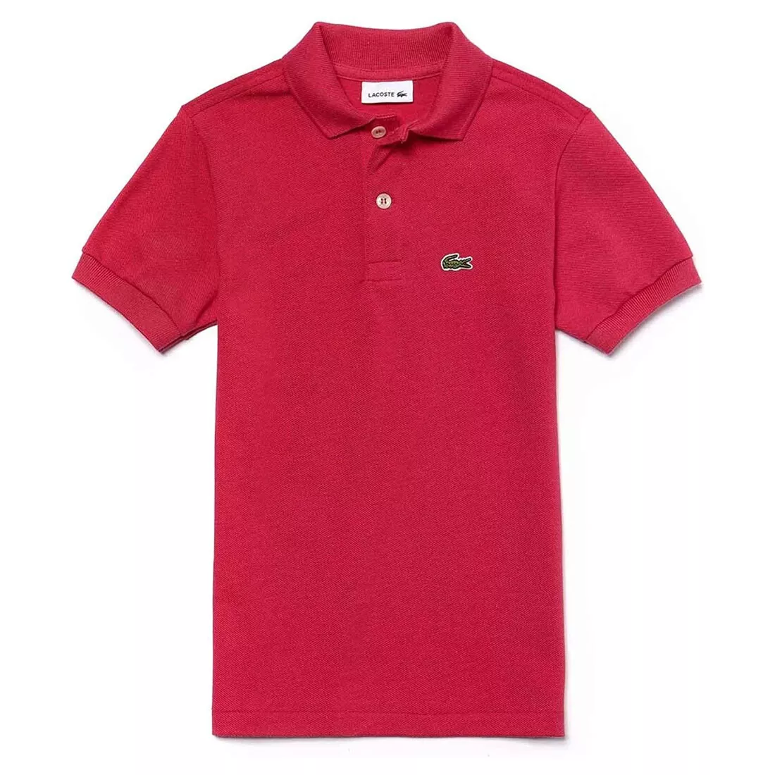 Lacoste Boys Polo Shirt Kid Dark Pink Classic Pique Sleeve Top | eBay