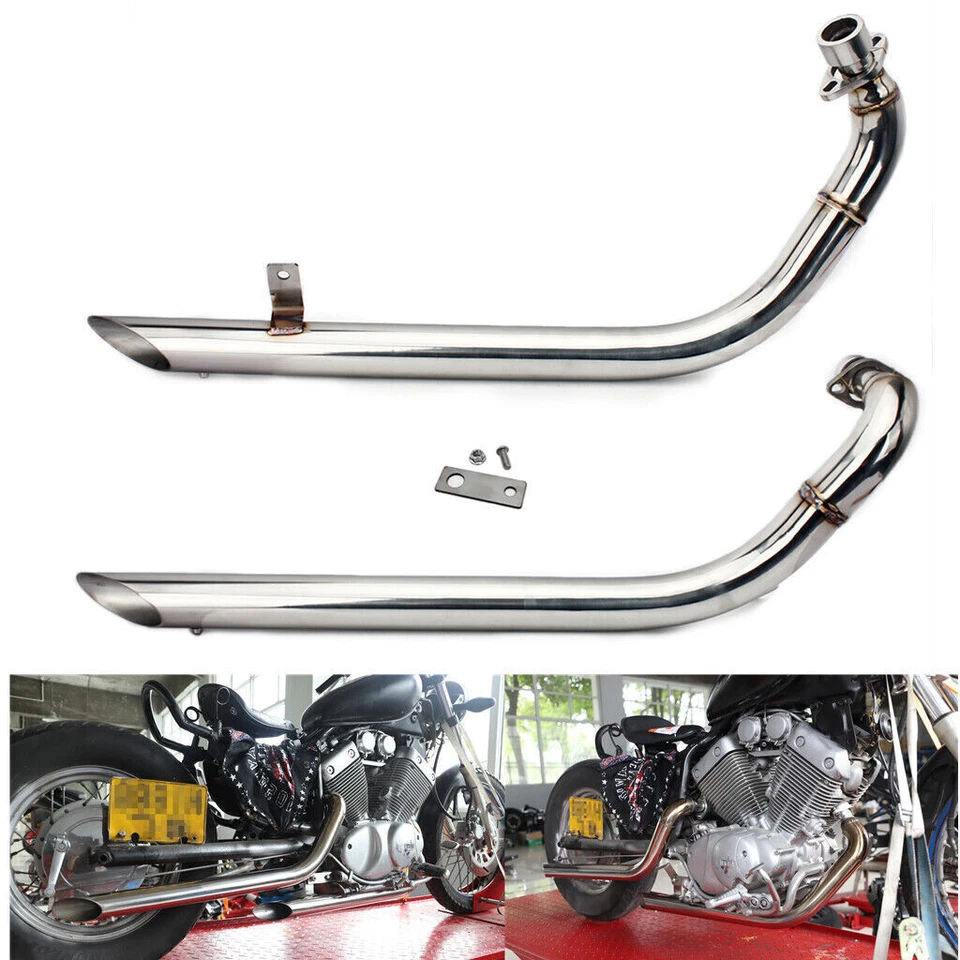 Pot d'échappement Silencieux Pour Yamaha Virago XV 535 400 1987-2004 XV535 XV400 - Photo 1/4