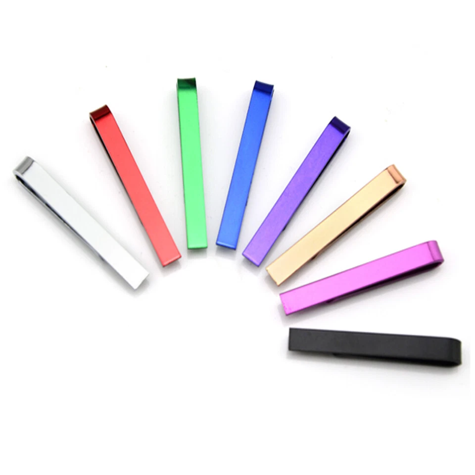 2 PCS Men’s Stainless Steel Tie Clip Bar Necktie Wedding Party Jewelry ZF002A - Image 3 of 4