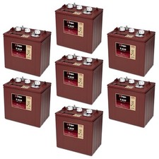 Trojan T-605 6V 210Ah Flooded Lead Acid GC2 Deep Cycle Battery x7