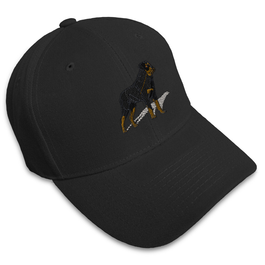 Rottweiler Dog B Embroidered Baseball Cap Acrylic Dad Hat for Men Women One Size