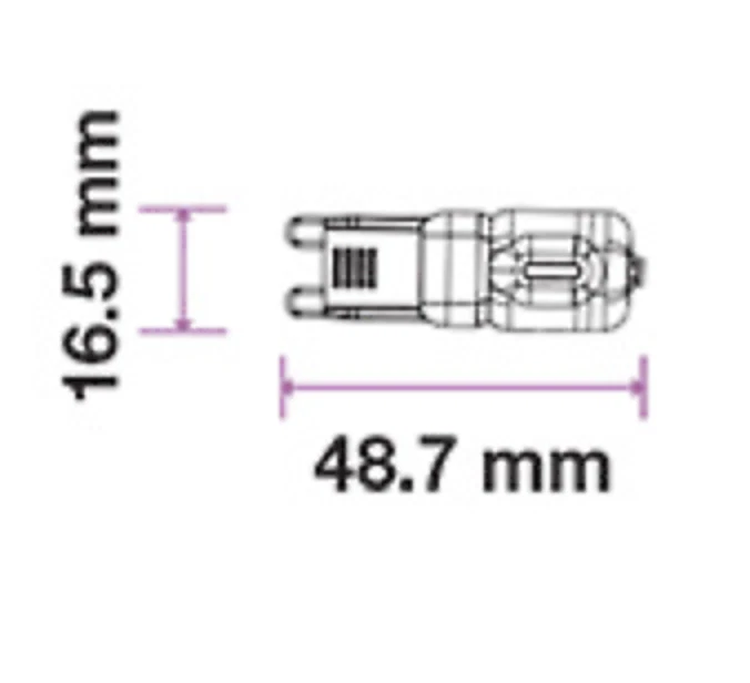 G9 LED Bulb 2.5W - 20W Halogen Warm / Cool / Daylight White Crompton / V-TAC - Image 2 of 2