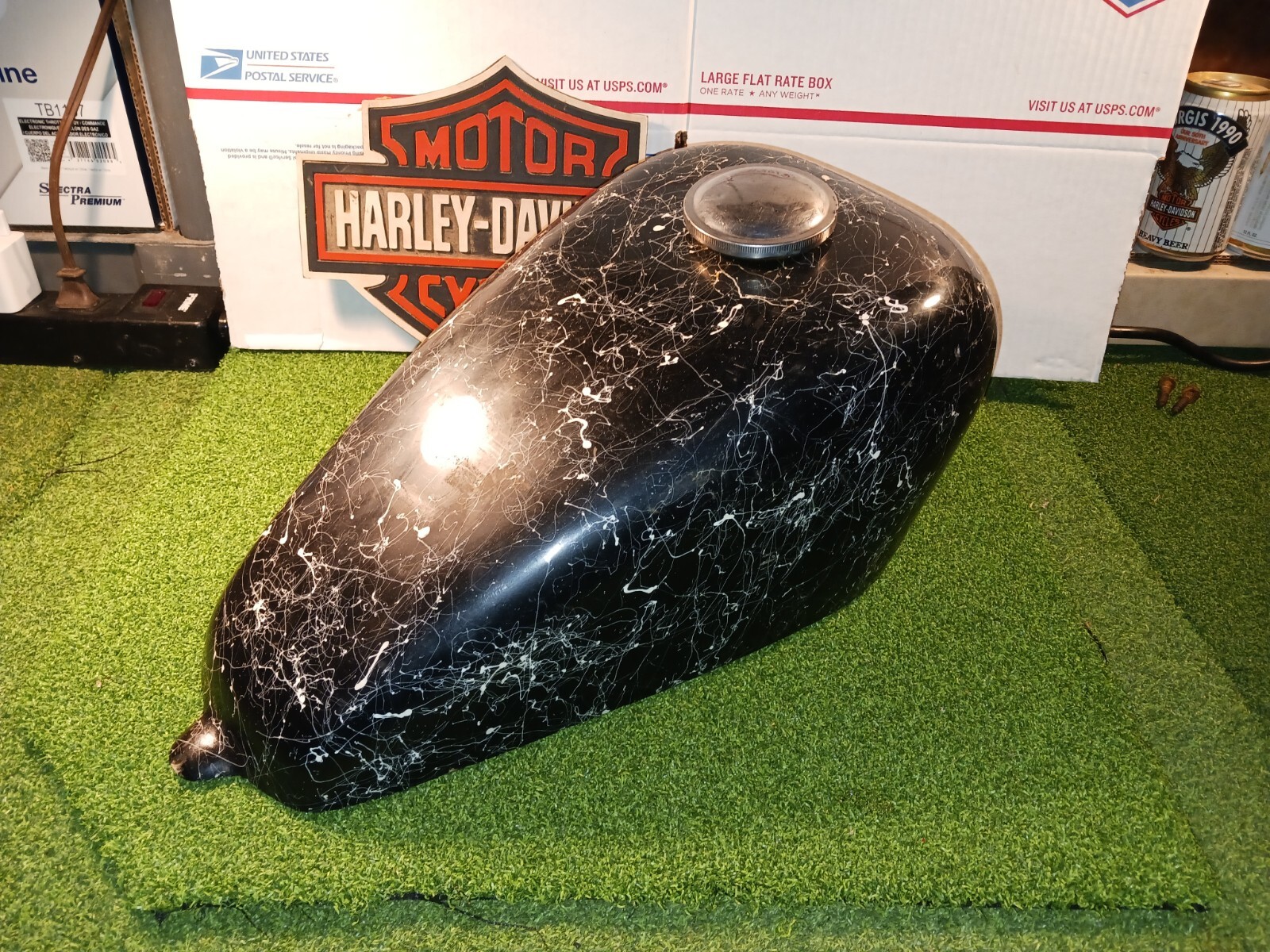 Vtg Harley Fiberglass Gas Tank Sportster Custom Chopper Old Peanut Gas