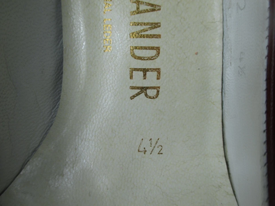 Vintage Salamander Mujer Talla 37 Cuero Tacón 1950er Años en Rojo 4 1/2 - Imagen 4 de 4